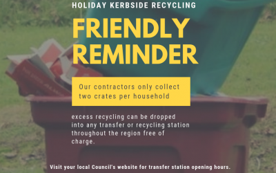 Waste minimisation encouraged these holidays