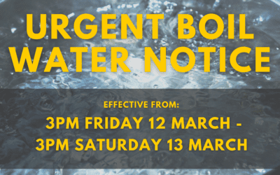 URGENT – All drinking water must be boiled in Carterton for 24 hours