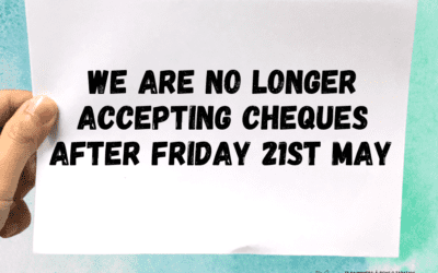 Cheques no longer accepted after Friday 21 May 2021
