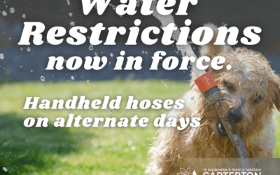 WATER RESTRICTIONS UPDATE 10 JAN 2022 – HANDHELD HOSES ON ALTERNATE DAYS