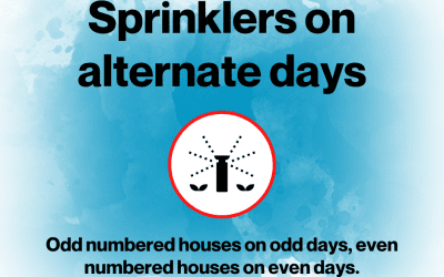 Water Restrictions: Please limit use of garden sprinklers
