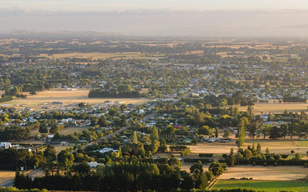 An aerial shot of Carterton township.