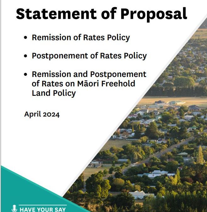 Statement of Proposal for Rates Remission and Postponements Policies