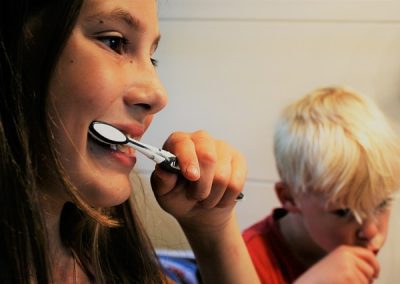 Turn the tap off while brushing your teeth!