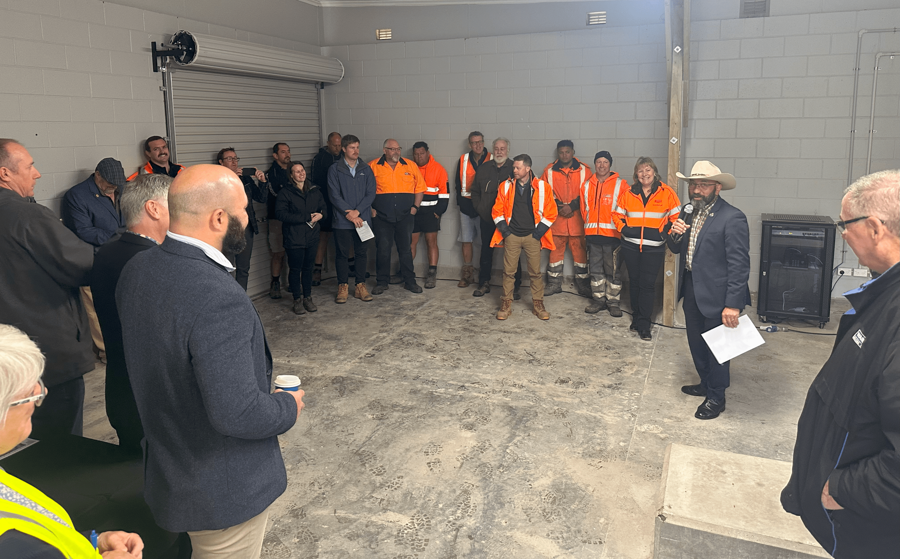 Ron speaking in plant