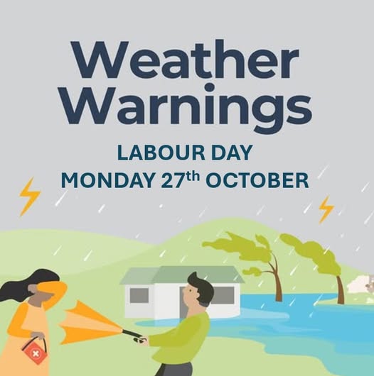 Orange weather warning: Wind and heavy rain