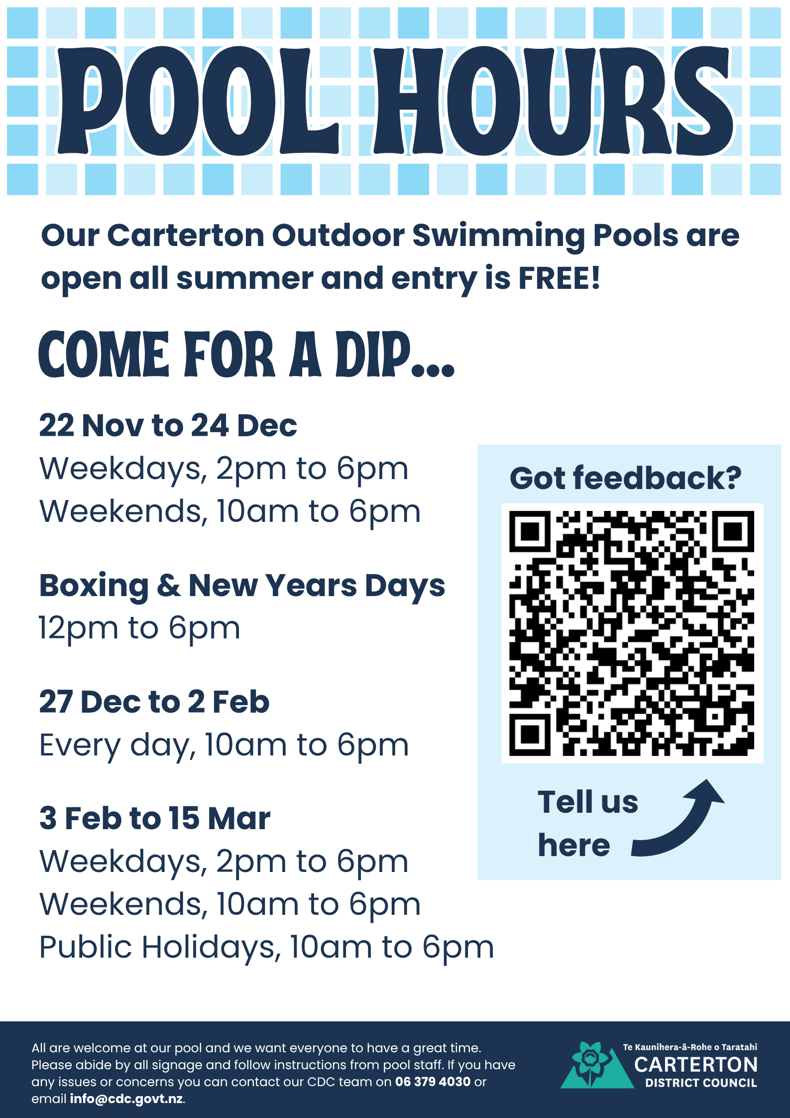 202526 Pool hours poster