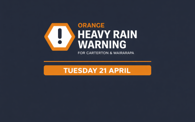 UPDATE: Heavy Rain & Wind, 11am Tuesday 21 April