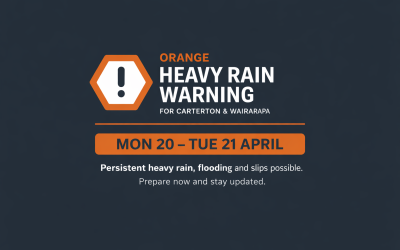 Weather Warning: Heavy Rain & Wind, Monday 20 to Tuesday 21 April