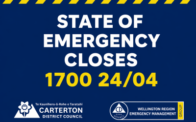State of Emergency ends 5pm, 24 April
